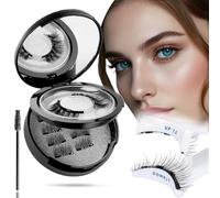 Ciglia magnetiche dall'aspetto naturale, kit magnetico con applicatore, ciglia finte 3D, riutilizzabili, magnetiche, senza colla o eyeliner, facili da usare