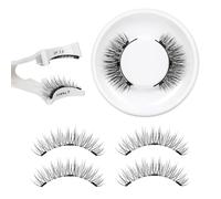 Ciglia magnetiche QUEWEL con applicatore, 1 paio di ciglia magnetiche riutilizzabili, non è necessario eyeliner o colla, le magnetiche sono facili da applicare e rimuovere (N6-YT01)