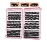 Ciglia Singole 600PCS Ciuffetti di Ciglia Spesse Volume Clusters Ciglia Morbide e Soffici Singole Cluster 8-16mm Curvatura D Estensioni Ciglia Riutilizzabili Ciglia Finte Aspetto Naturale Ciglia per