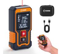 CIGMAN 80m Metro Laser,Misuratore laser da tasca con Retroilluminazione LCD,2mm precisione,6 Modalità di Misurazione, cambio unità M/In/Ft,Ricarica Type-C,Misure di Distanza/Area/Volume/4 Pitagoriche