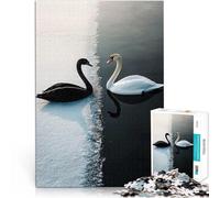 Cigni bianchi e neri Puzzle 1000 pezzi per adolescenti Aiuta il cervello ad allenare i giocattoli che creano dipendenza per coltivare la pazienza Decorazione perfetta 38x26cm