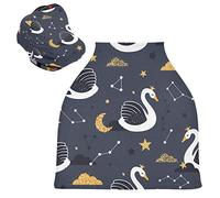 Cigni Cielo Stellato Passeggino Tettoia Copri Seggiolino Copertura Infermieristica Auto per Bambini per L'Allattamento Al Seno Morbido Traspirante Elastica Tettuccio