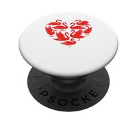 Cigno a Forma di Cuore Cigni PopSockets PopGrip Adesivo