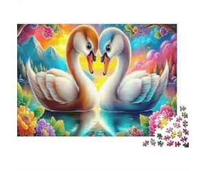 Cigno Amore Puzzle 1000 Pezzi Idea Regalo Uomo E Donna Cigno Amore Art Print Giochi Educativo E Giocattoli Sfida Regalo Intrattenimento Creativo Für Erwachsene Und Kinder Ab 8 Jahren 38x26cm/1000pcs