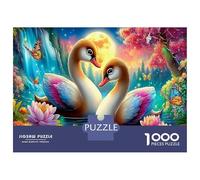 Cigno Cartone Spesso 1000 Pezzi Del Puzzle Gioco Di Puzzle Sunrise Cignos con Enigma Per Lo Stress Relief E Da Viaggio, Un Grande Enigma Del Regalo Di Natale 38x26cm/1000pcs