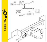 Cigno Collo Traino Barra Per BMW X1 E84 SUV 2009-2015 + 7 Perno Dedicated Kit-