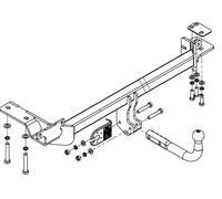 Cigno Collo Traino Barra Per Land Rover Range Evoque 2011-19 Nessun Elettrica -