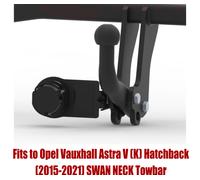 Cigno Collo Traino Barra per Opel Astra V (K) 5D (2015-2021) & Nessun Elettrica