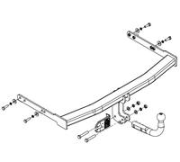 Cigno Collo Traino Barra per Skoda Fabia II 2007-2014 Nessun Elettrica - Z/025