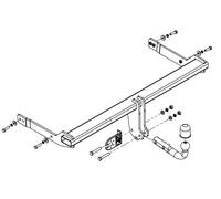 Cigno Collo Traino Barra Per Volkswagen Tiguan II SUV 2016-2024 N° Elettrica -
