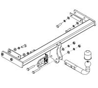 Cigno Collo Traino Barra Per Volvo V60 Familiare 2010-2018 N° Elettrica - V/033