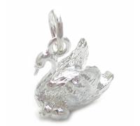 Cigno con 2 ciondoli in argento sterling Cygnets .925 x 1 ciondoli cigni
