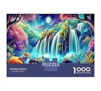 Cigno del paradiso 1000 Pezzi Gioco Di Puzzle Per Sfide Familiari Divertenti Cascate tropicali luna che Può Essere Incorniciato Per Decorazione E Dato Come Regalo Perfetto 70x50cm/1000pcs