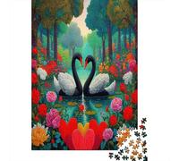 Cigno dell'amore Puzzle 1000 Pezzi, Impossibile Jigsaw Puzzle Per Adulti Bambino, Giochi Stimolanti Per Tutta La Famiglia 52x38cm/1000pcs