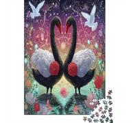 Cigno dell'amore Puzzle 1000 Pezzi Jigsaw Puzzle Impossibile Regali Per Adolescenti E Bambini Home Giochi 52x38cm/1000pcs