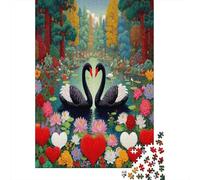 Cigno dell'amore Puzzle 1000 Pezzi Jigsaw Puzzle Impossibile Regali Per Adolescenti E Bambini Home Giochi 52x38cm/1000pcs