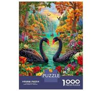Cigno dell'amore Puzzle 1000 Pezzi, Jigsaw Puzzle Per Adulti E Ragazzi Dai 14 Anni in Su, Giochi Stimolanti Per Tutta La Famiglia 52x38cm/1000pcs