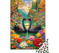 Cigno dell'amore Puzzle 1000 Pezzi Per Adulti E Ragazzi Dai 14 Anni in Su, Giochi Stimolanti Per Tutta La Famiglia 52x38cm/1000pcs