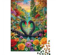 Cigno dell'amore Puzzle 1000 Pezzi | Puzzle Per Adulti E Bambini | Per Tutta La Famiglia | Con Una Misura Di 52x38cm/1000pcs