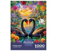 Cigno dell'amore Puzzle Da 1000 Pezzi - Puzzle Ad Alta Difficoltà,Giochi Stimolanti Per Tutta La Famiglia 38x26cm/1000pcs
