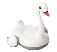 CIGNO GONFIABILE CAVALCABILE GIGANTE 196X174CM MATERASSINO CON MANIGLIE PISCINA