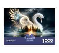 Cigno Magico Puzzle 1000 Pezzi Carta per Adulti Foresta Fantastica Gioco di Puzzle 1000 Pezzi Relax Casa Regalo 70x50cm/1000pcs