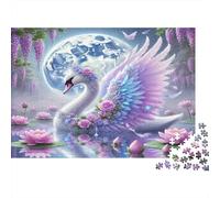 Cigno magico Puzzles 1000 Pezzi Carta riciclata per adulti Puzzle per adulti Impossibile difficile stimolante Ottima idea regalo per uomini e donne 52x38cm/1000pcs