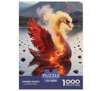 Cigno muto Puzzle 1000 Pezzi Paesaggio vulcanico Puzzle Gioco Di Pazienza E Riflessione Decorazione Interna in Cartone 100% Riciclato per Il Rilassamento Creatività E come Regalo 38x26cm/1000pcs