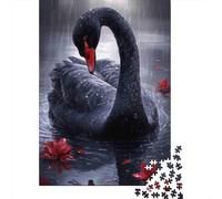 Cigno Nero Pioggia Set Di Puzzle Da 1000 Pezzi Per Collezionisti, Carta Riciclata Spesso, Arredamento Interno, Regalo Per Coppie, Puzzle Decorativo 70x50cm/1000pcs