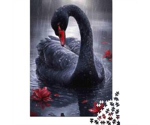 Cigno Nero Pioggia Set Di Puzzle Da 1000 Pezzi Per Collezionisti, Carta Riciclata Spesso, Arredamento Interno, Regalo Per Coppie, Puzzle Decorativo 70x50cm/1000pcs