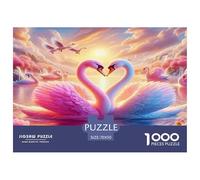 Cigno Puzzle 1000 Pezzi Adatto Per Adulti Un Enigma Impossibile Cigno Decorazione Della Casa Sfide EduGattoive Di Legno Regali Per Adulti 70x50cm/1000pcs