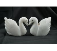 CIGNO scultura statua cristallo marmo himalaya tibet pietra vera soprammobile