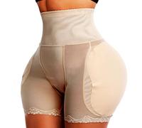 CIGOLD Mutande Imbottite Donna Imbottito Hip Enhancer Butt Lifter Shapewear-A High Waist 2 Pads,L