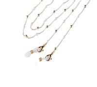 CIGPKLO Catenella per Occhiali Porta occhiali multifunzionale Perla Stella Anti-smarrimento Catena for cordino Amore Collana con perline Cordino for(02)