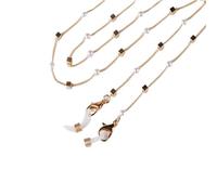 CIGPKLO Catenella per Occhiali Porta occhiali multifunzionale Perla Stella Anti-smarrimento Catena for cordino Amore Collana con perline Cordino for(03)