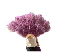 CIGPKLO Ventaglio da Danza in Piume Grandi 13 ventagli di Piume Soffici in Osso 100CM 130CM Ventaglio pennacchi palmari Rosa Rosso for Oggetti Scena for spettacoli teatrali for Feste Matrimonio