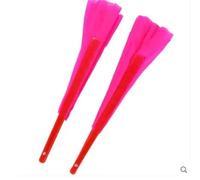 CIGPKLO Ventaglio di Danza 2 PCS Plastic Ribs Tessuto Belly Dance Mulan Fan 16 "(41 cm)(Rose,2pcs Right Hand)