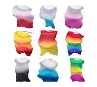 CIGPKLO Ventaglio di Danza Bambini Donne Belly Dancing Vill Vilts 1 Pair Gradient Color Dancer Practice Long Fan Puntelli 120cm / 150 cm 180(Deep Purple,120cm Polyester Fan)