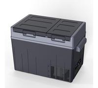 CIGREEN Friger portatile da 12 V per auto, 36 l, doppia zona a due porte, frigorifero portatile con congelatore portatile da 12/24 V CC e 110-240 V AC, per camper, campeggio, viaggi, camion, uso