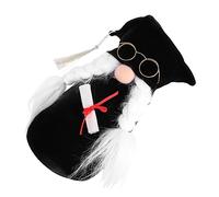 Ciieeo 1 Pz bambola senza volto a tema laurea nani da giardino in miniatura arredamento laureato giocattolo bambola di laurea bambola di peluche di laurea particelle di pietra Nero