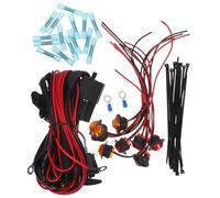 Ciieeo 1 set di kit di indicatori di direzione - Kit di indicatori di direzione con cablaggio UTV con LED - Interruttore a bilanciere con relè lampeggiante per veicoli utilitari ATV Sicurezza Festa