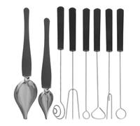 Ciieeo 1 set di utensili per immersione nel cioccolato in acciaio inossidabile, per decorare e cuocere torte, forchette per immersione di caramelle, cucchiai per salsa, bastoncini per fonduta per la