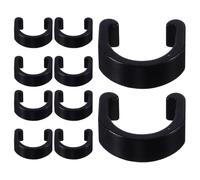 Ciieeo 10 Pezzi Clip per Fissaggio Cavi Bici a Forma di C in Lega di Alluminio Nera, Riutilizzabile e Leggera, per Linee Freno e Cambio Bmx e Mountain Bike