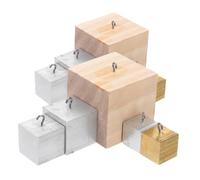 Ciieeo 10 Pezzi cuboide cubi di peso specifico cubo di densità cubo di rame cubi di metallo sfera di rame cubi di densità per la scienza cubi di legno ferro alluminio