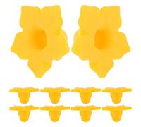 Ciieeo 10 Pezzi Fiori di Ricambio per Mangiatoie Uccellini in Plastica Gialli, Delicati e Funzionali per Attirare Gli Uccelli Risparmiando Denaro, per Giardino Esterno