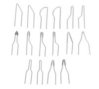 Ciieeo 10 Pezzi Punte per Pirografo in Lega Argento ad Alta Impedenza Forme Precise per Incisione su Legno e Pelle, Accessorio Professionale per Pirografia Artigianale