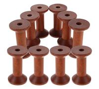 Ciieeo 10 Pezzi Rocchetto di Legno Vuoto Vintage per Ricamo e Uncinetto, | Fori da 8mm, Diametro 2, 36 Pollici, Uso Filati e Fili da Cucito
