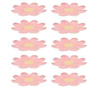 Ciieeo 10 Piatti di Carta a Forma di Margherita 7 Pollici, Set da 10 Pezzi, Piatti Floreali Boho per Feste di Compleanno, Picnic e Dessert, Decorazioni per Feste in Colore Rosa Chiaro