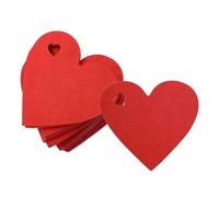 Ciieeo 100 Pezzi Targhette Bomboniere in Carta Rossa Forma di Cuore Leggere e Creative per Decorare Regali e Sacchetti nel Giorno degli Innamorati