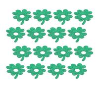 Ciieeo 12 Pezzi Anelli Segnaposto per Bicchieri da Vino Trifoglio | Non Tessuto Verde, Facili da Aprire e Chiudere, per Feste di San Patrizio e Serate Conviviali